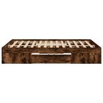 vidaXL Cadre de lit sans matelas chêne fumé 120x200 cm bois ingénierie