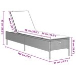 vidaXL Ensemble de chaises longues avec coussins 3 Pièces gris poly rotin