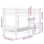 vidaXL Lit superposé 80x200 cm Bois de pin massif