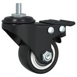 vidaXL Roues pivotantes 4 Pièces noir 35 mm fer