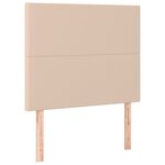 vidaXL Sommier à lattes de lit avec matelas LED Cappuccino 120x200 cm