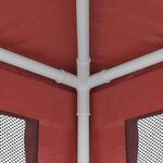 vidaXL Tente de fête avec 4 parois latérales en maille Rouge 3x3m PEHD