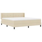 Lit Box Spring vidaXL avec Crème de Matelas 180x200 cm Tissu