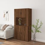 vidaXL Buffet haut Chêne marron Bois d'ingénierie