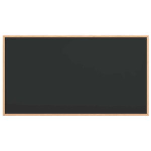 vidaXL Tableau noir avec cadre en bois de pin massif noir 100 x 55 cm