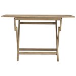 vidaXL Table de jardin pliante gris 120x70x75 cm bois de teck solide