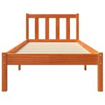 vidaXL Cadre de lit sans matelas cire marron 90x190 cm bois pin massif