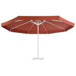 vidaXL Tissu de remplacement de parasol d'extérieur Terre cuite 500 cm