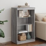vidaXL Buffet avec lumières LED sonoma gris 60 5x37x100 cm