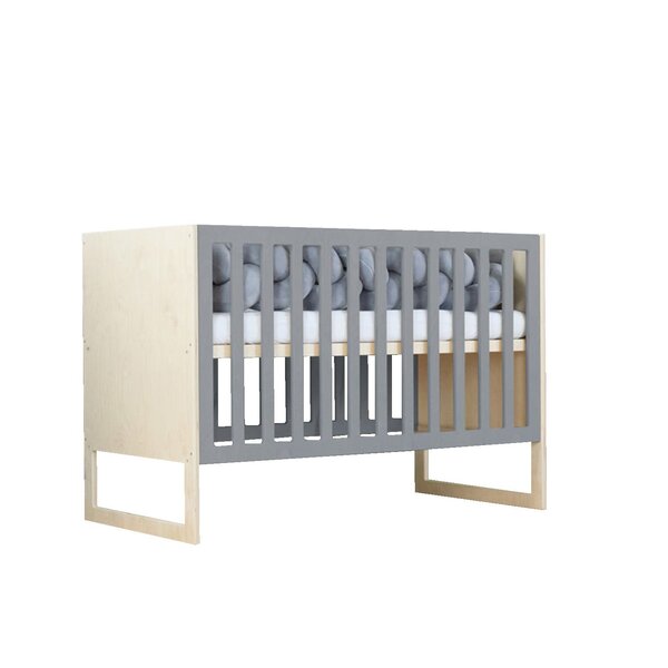 Lit bébé CHRUPPY 60 x 120 cm verni et gris