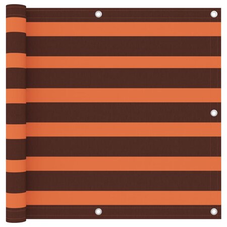 vidaXL Écran de balcon Orange et marron 90x600 cm Tissu Oxford