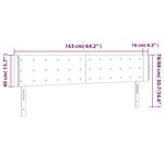 vidaXL Tête de lit avec oreilles Blanc 163x16x78/88 cm Similicuir