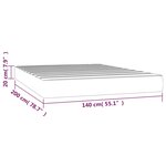vidaXL Matelas de lit à ressorts ensachés Gris foncé 140x200x20 cm