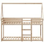 vidaXL Lit superposé sans matelas 90x190 cm bois de pin massif