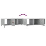 vidaXL Table basse gris béton 102x50x40 cm bois d'ingénierie