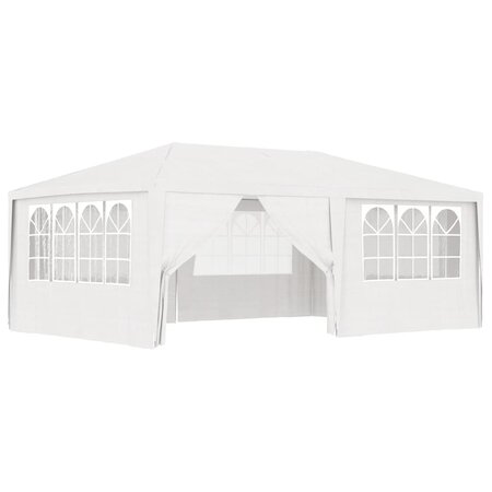 vidaXL Tente de réception et parois latérales 4x6 m Blanc 90 g/m²