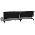 vidaXL Canapé-lit à 2 places gris clair velours