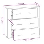 vidaXL Buffet Chêne fumé 80x33x70 cm Bois d'ingénierie