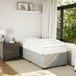 vidaXL Cadre de lit Gris clair 100x200 cm Velours
