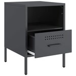 vidaXL Tables de chevet 2 Pièces anthracite 36x39x50 5 cm