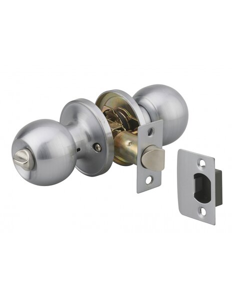 THIRARD - Serrure horizontale tubulaire en applique à condamnation pour porte d'entrée  axe réglable  chromé  3 clés