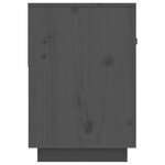 vidaXL Meuble TV Gris 90x40x60 cm Bois de pin massif