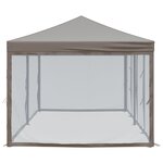 vidaXL Tente de réception pliable avec parois Taupe 3x6 m