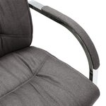 Chaise fauteuil siège de bureau informatique étude cantilever tissu gris 02_0023992