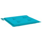 vidaXL Coussins de chaise de jardin lot de 2 turquoise 50x50x3cm tissu