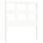 vidaXL Cadre de lit avec tête de lit blanc 90x200 cm bois massif