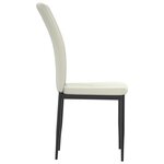 vidaXL Chaises à manger lot de 2 Crème Velours