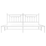 vidaXL Cadre de lit métal avec tête de lit blanc 200x200 cm
