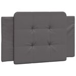 vidaXL Cadre de lit avec lumières LED gris 90x200 cm similicuir