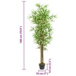 vidaXL Bambou artificiel 1288 feuilles 180 cm vert
