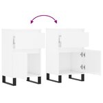 vidaXL Buffets 2 Pièces blanc brillant 40x35x70 cm bois d'ingénierie