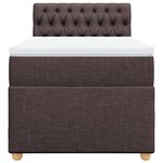 vidaXL Sommier à lattes de lit avec matelas Marron foncé 90x200 cm