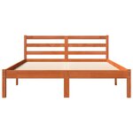vidaXL Cadre de lit sans matelas cire marron 140x190cm bois pin massif