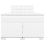 vidaXL Sommier à lattes de lit avec matelas Blanc 120x200cm Similicuir