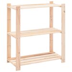 vidaXL Étagère de stockage 3 niveaux 80x38x90 cm Pin solide 150 kg