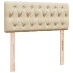 vidaXL Sommier à lattes de lit avec matelas crème 120x190 cm tissu