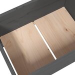 vidaXL Jardinière Gris 178 5x44x75 cm Bois massif de pin