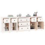 vidaXL Buffet Blanc 230x35x80 cm Bois massif de pin