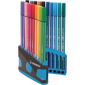 Stylo-feutres Pen 68, ColorParade, étui de 20 feutres, pointes moyennes, couleurs d'encre assorties (boîte 20 unités)