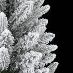 vidaXL Sapin de Noël artificiel avec neige floquée 210 cm PVC et PE