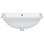 vidaXL Évier salle de bain blanc rectangulaire céramique