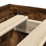 vidaXL Cadre de lit sans matelas chêne fumé 90x200cm bois d'ingénierie