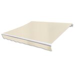 vidaXL Auvent pliable motorisé 400 cm Crème