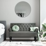vidaXL Banc avec dossier gris foncé 120x62x75 5 cm tissu