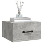 vidaXL Tables de chevet murales 2 Pièces Gris béton 35x35x20 cm