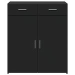 vidaXL Buffet noir 80x42 5x93 cm bois d'ingénierie